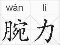 腕力的拼音