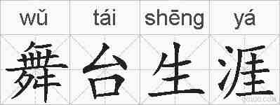 舞台生涯的拼音