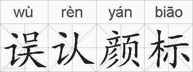 误认颜标的拼音