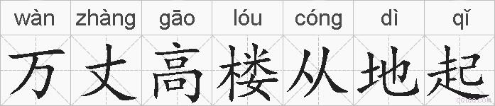 万丈高楼从地起的拼音