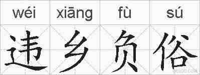 违乡负俗的拼音