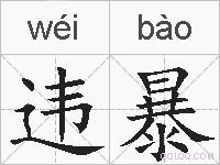 违暴的拼音