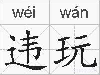 违玩的拼音