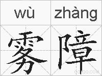 雾障的拼音