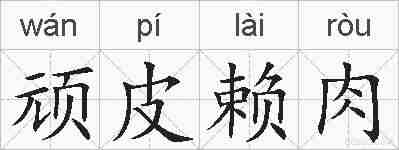 顽皮赖肉的拼音