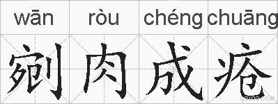 剜肉成疮的拼音