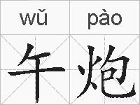 午炮的拼音