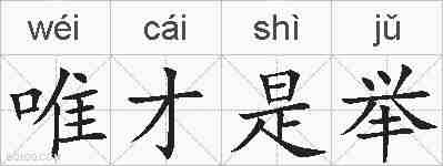 唯才是举的拼音
