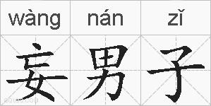 妄男子的拼音