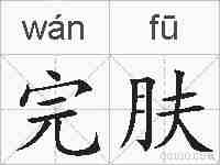 完肤的拼音