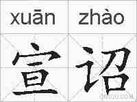 宣诏的拼音
