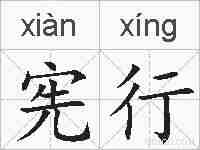 宪行的拼音