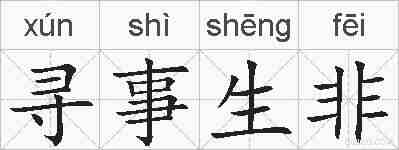 寻事生非的拼音