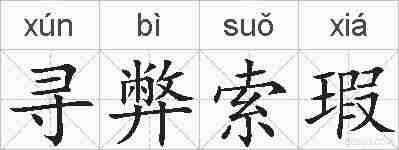 寻弊索瑕的拼音