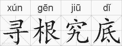 寻根究底的拼音