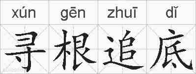 寻根追底的拼音