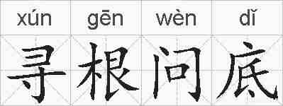 寻根问底的拼音