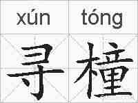 寻橦的拼音