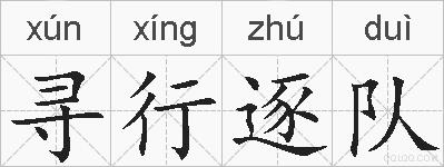 寻行逐队的拼音