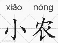 小农的拼音