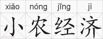 小农经济的拼音