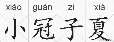 小冠子夏的拼音