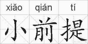 小前提的拼音