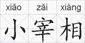 小宰相的拼音