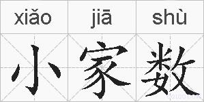 小家数的拼音