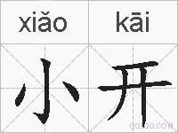 小开的拼音
