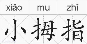 小拇指的拼音