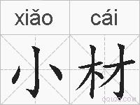 小材的拼音