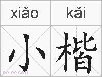 小楷的拼音