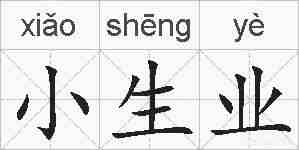 小生业的拼音