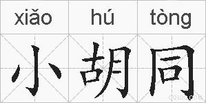 小胡同的拼音