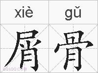 屑骨的拼音