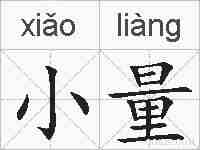 小量的拼音