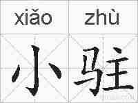 小驻的拼音