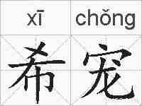 希宠的拼音