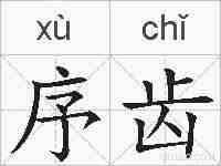 序齿的拼音