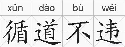 循道不违的拼音