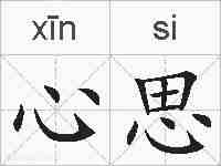 心思的拼音