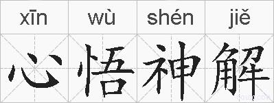 心悟神解的拼音