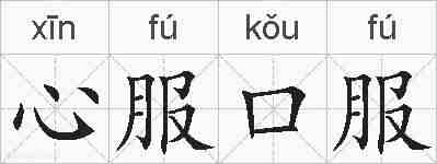 心服口服的拼音