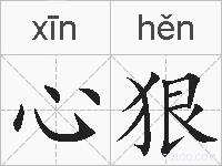 心狠的拼音