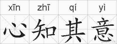 心知其意的拼音