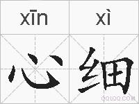 心细的拼音