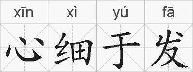 心细于发的拼音