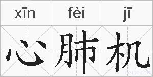 心肺机的拼音