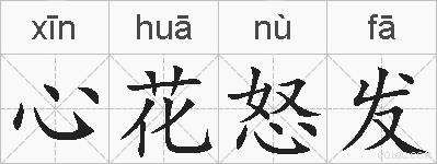 心花怒发的拼音